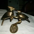 Brass Statue with two Cardinals (Nice Condition!!!)