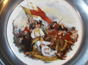 Canton Ohio Pewter Plate Great Amer. Revolution Nice