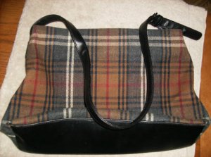 Preston & York Muti-Brown Plaid Handbag  Very Nice!!!