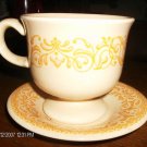 Franciscan Gold Earthware 2 Cup+Saucer Sets Bargain Buy