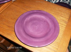 Salute Hand Painted Purple Two Salad Plates  Nice