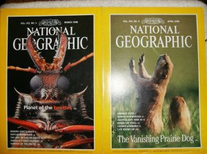 Two Issues Nat. Geographic Mag. Mar & Apr. ..1998 Nice