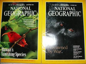 Two Issues Nat. Geographic Mag. Sept & Oct..1995 Nice