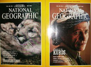 Two Issues Nat. Geographic Mag. July & Aug..1992 Nice
