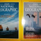 Two Issues Nat. Geographic Mag. Jan. & Feb.1992 Nice