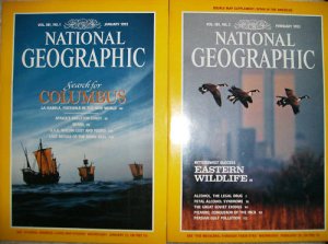 Two Issues Nat. Geographic Mag. Jan. & Feb.1992 Nice