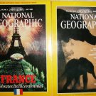 Two Issues Nat. Geographic Mag .July & Aug. 1989  Nice