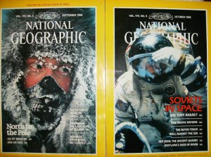 Two Issues Nat. Geographic Mag. Sept.& Oct. 1986  Nice