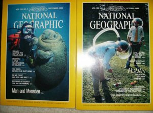 Two Issues Nat. Geographic Mag. Sept & Oct. 1984 Nice