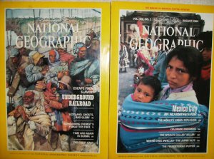 Two Issues Nat. Geographic Mag. July & Aug. 1984 Nice