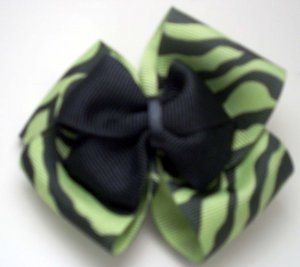 Small Boutique Lime Green Zebra