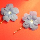 Bobby Pin--Blue Flower