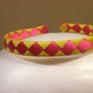 Woven Headband--Pink & Yellow