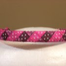 Woven Headband--Pink & Black