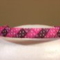 Woven Headband--Pink & Black