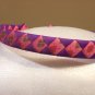 Woven Headband--Purple & Pink with argyle design