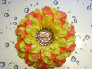 Bottle Cap Flower - "Gobble"