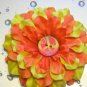 Fabric Flower Clip - Peace