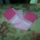 Baby Legs - Premie - Pink White bow