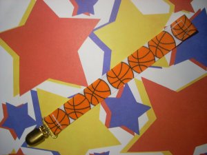 Basketball Pacifier Clip