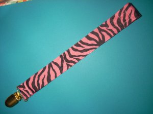 Zebra Pacifier Clip