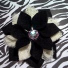 Pastel Yellow and Black Flower