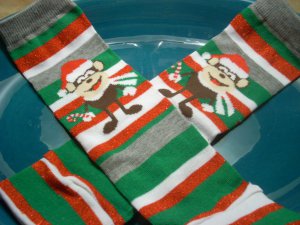 Baby Legs -  Christmas Monkey