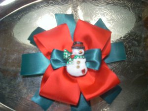 Snowman boutique bow
