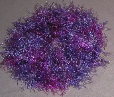 Fun Fur Handmade Crocheted Scrunchies Multi-Purple