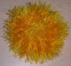 Fun Fur Handmade Crocheted Scrunchie Yellow