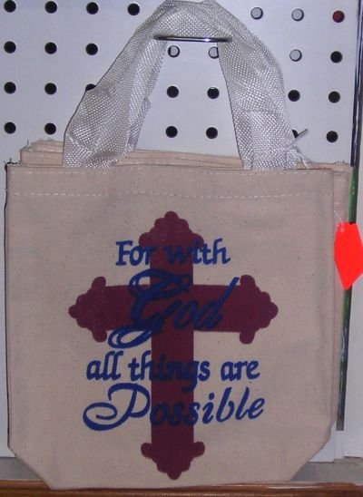 Small Tote Bag For With God All Things Are Possible