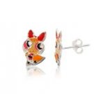 Sterling Silver Earrings in Cartoon Design