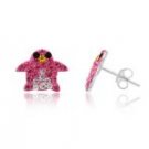 Sterling Silver Swarovski Crystal Earrings(Penquin)