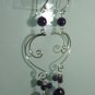 925 Sterling Silver Chandiler Earrings embedded w/Natural Stones