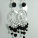 925 Sterling Silver Chandiler Earrings embedded w/Natural Stones