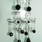 925 Sterling Silver Chandiler Earrings embedded w/Natural Stones