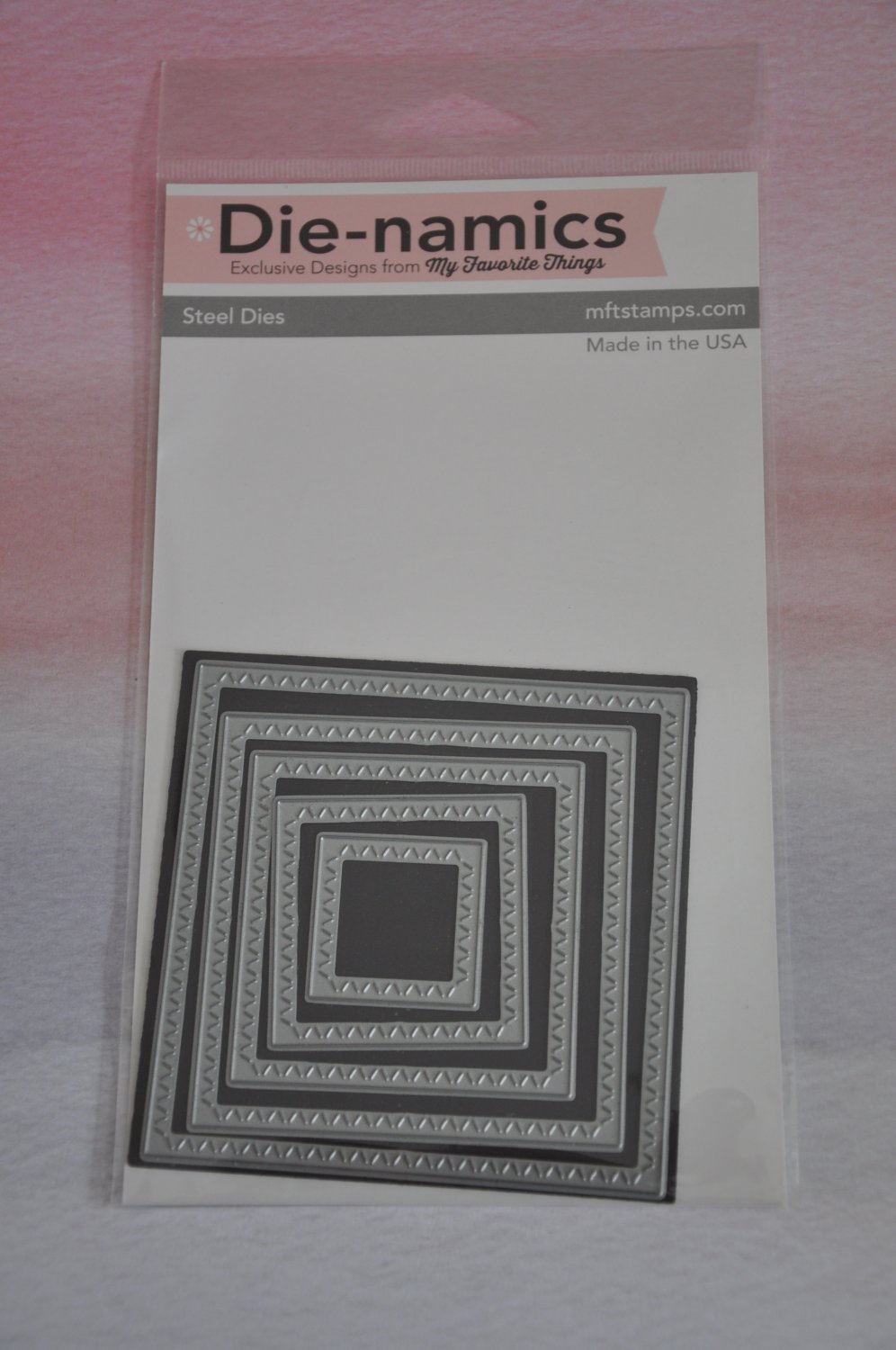 RETIRED My Favorite Things Die-Namics Zig Zag Stitched Square STAX card making die cuts