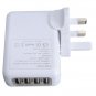 Universal 2.1A 4-Port USB International Travel Charger Power Adapter with 4 Plug - White
