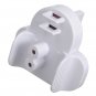 Universal 2.1A 4-Port USB International Travel Charger Power Adapter with 4 Plug - White