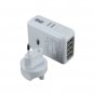Universal 2.1A 4-Port USB International Travel Charger Power Adapter with 4 Plug - White