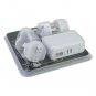 Universal 2.1A 4-Port USB International Travel Charger Power Adapter with 4 Plug - White