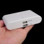 Portable 12000mAh Power Bank with Double Output for iPod/iPhone/iPad/Mobile Phone/PDA etc.-White