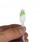 3 in 1 30cm Noodle Flat Micro USB Data Cable Charger iPhone 5s 5 6 Samsung - White + Green