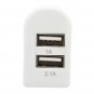 15W Dual USB Ports Adapter Wall Travel US Plug Phone Charger Adapter iPhone 6s 6 Samsung - White