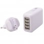 4-Port USB Wall Charger AC Adapter Power Supply EU Plug - White