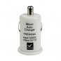 Mini USB Car Charger for iPhone iPod - White