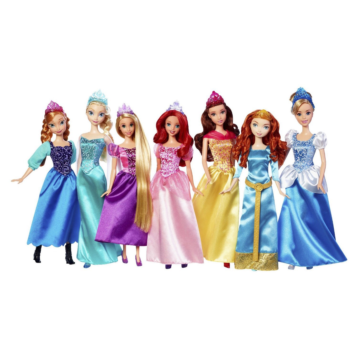 Disney Princess Ultimate Collection 7 Pack Anna Elsa Rapunzel Ariel ...