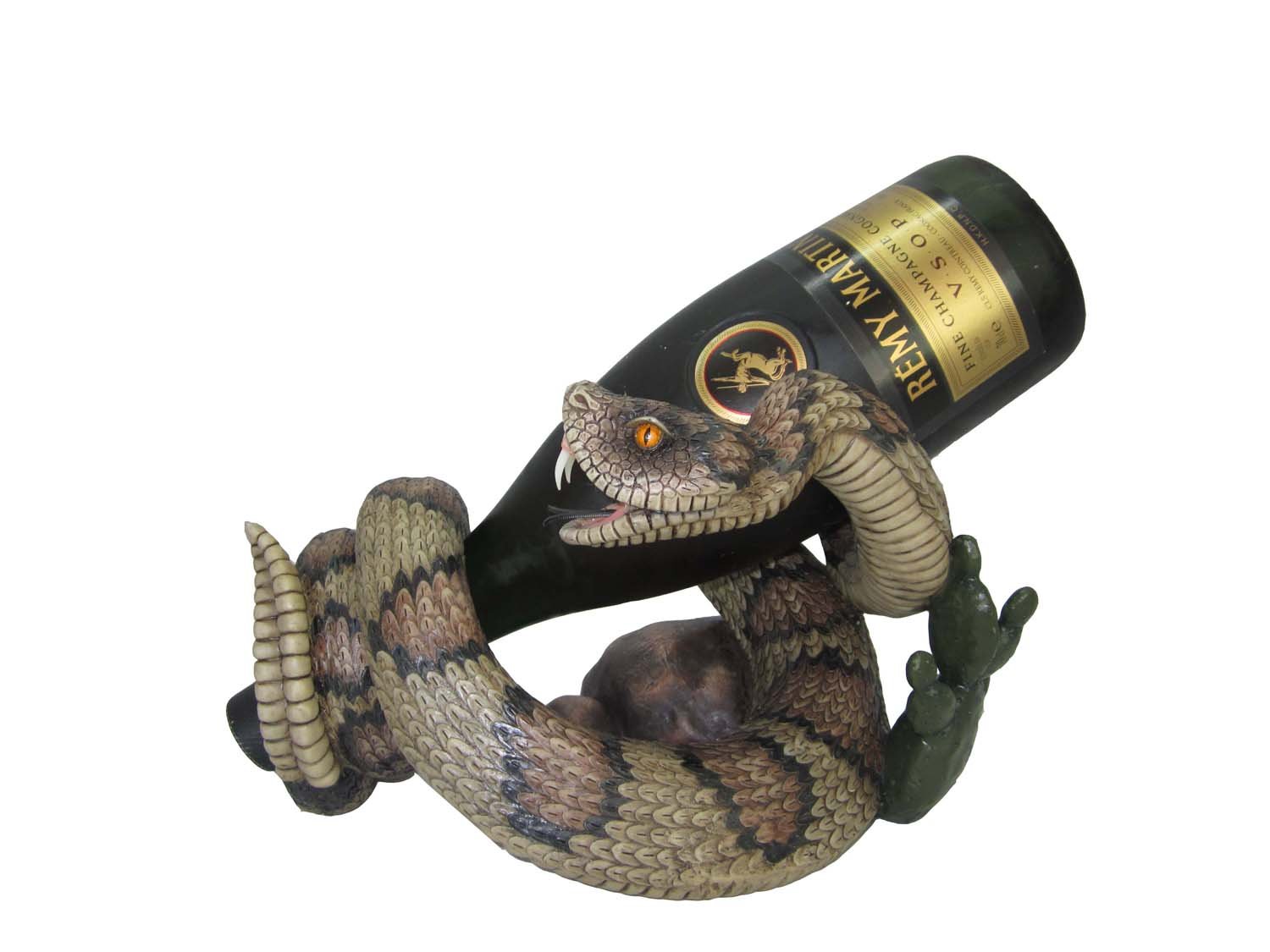 Rattlesnake wine bottle holder. 