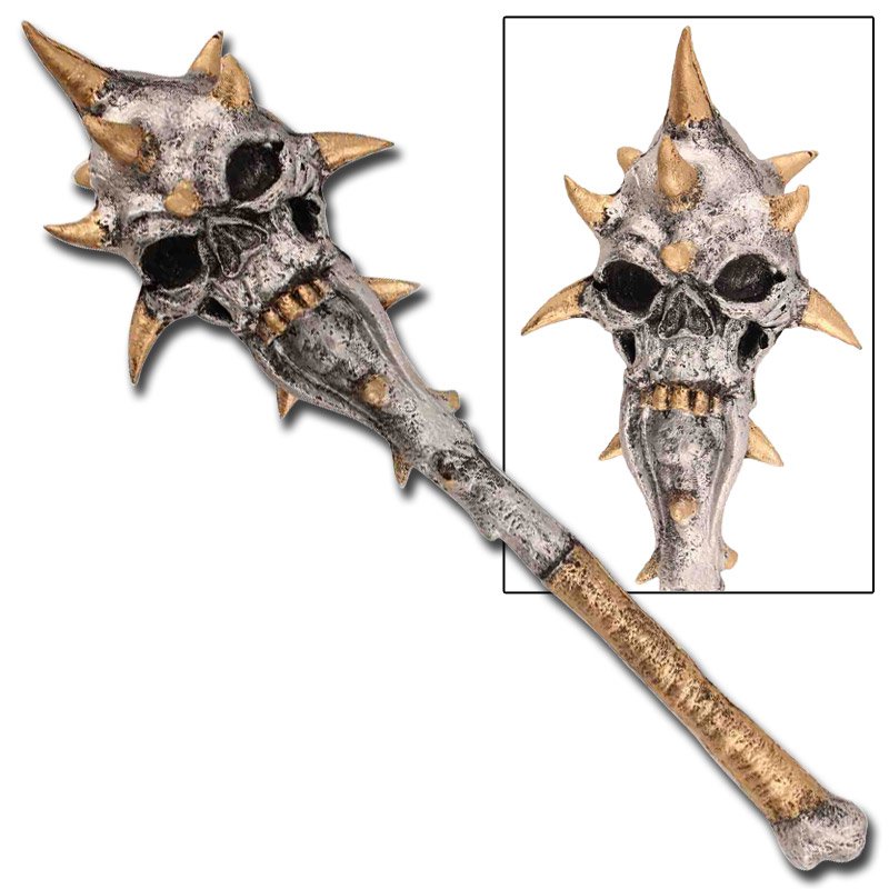 Medieval Foam Spiked Skull Mace LARP / Cosplay