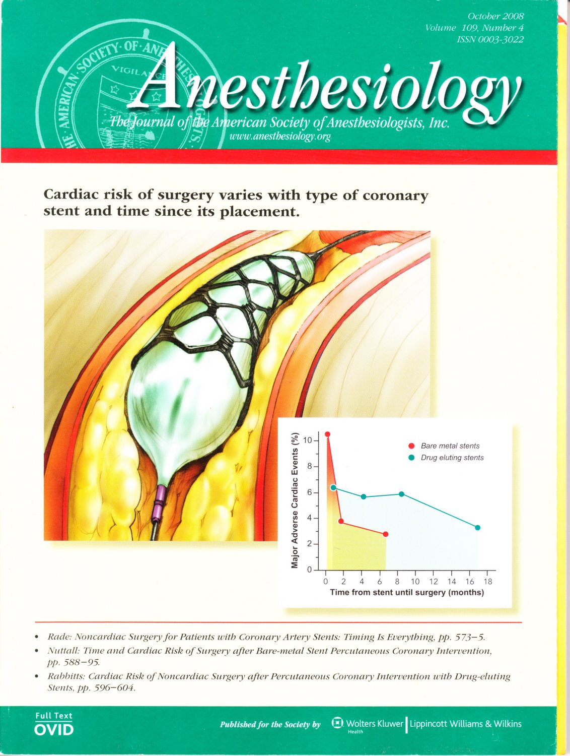 recent research articles in anesthesiology